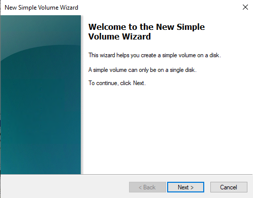 Wizard New Simple Volume