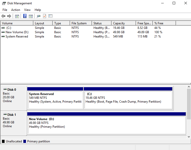 Partisi Disk Management