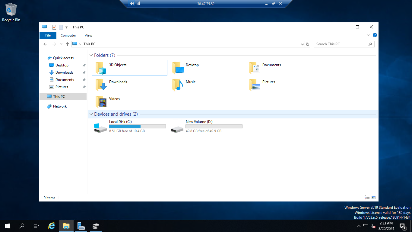 Tampilan Partisi Disk