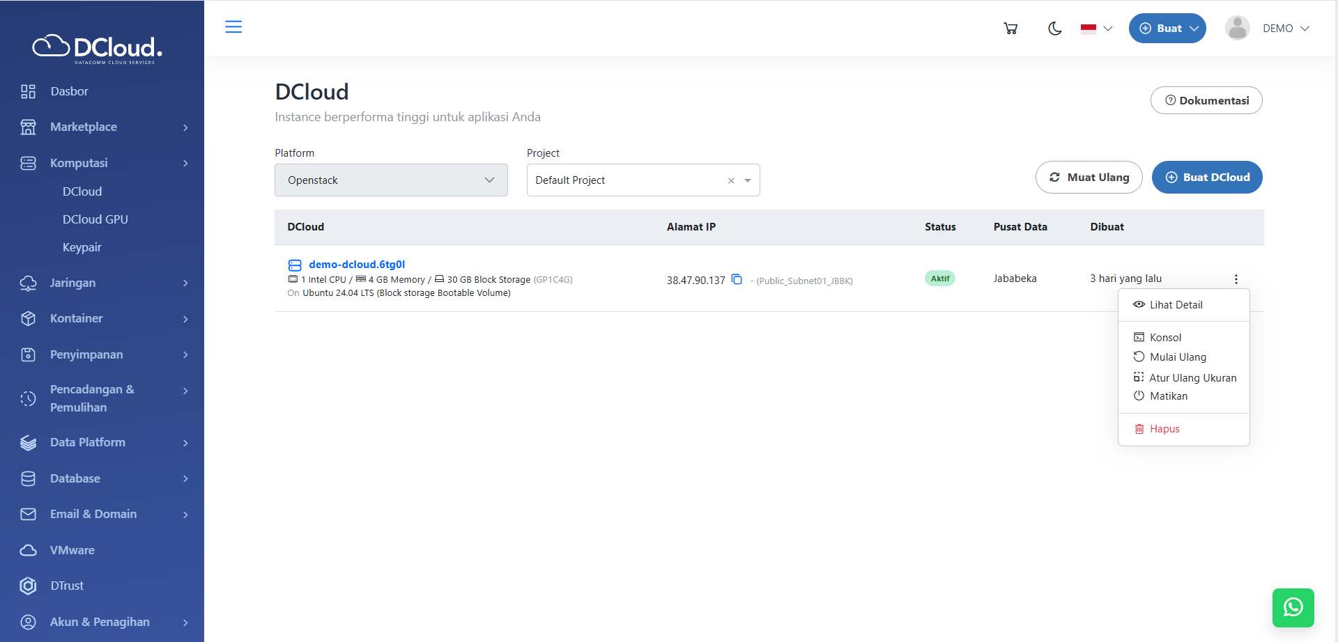 Firewall Pada DCloud - Dokumentasi DCloud