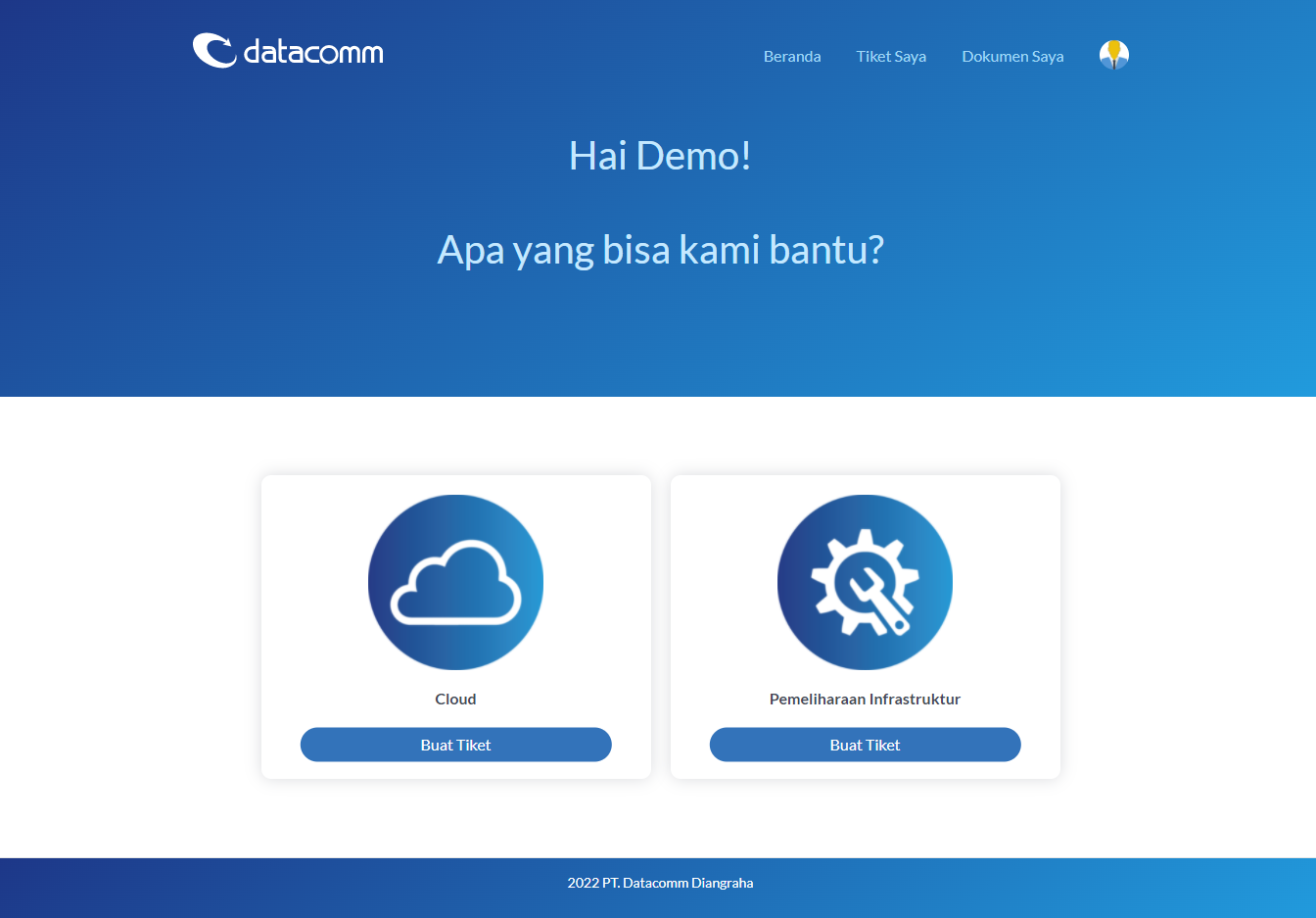 Halaman Pembuatan Tiket