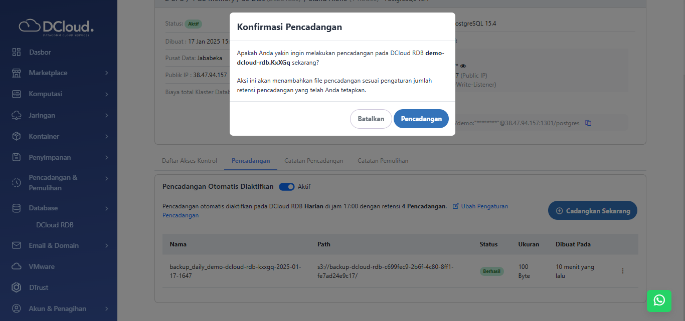 Halaman Cadangkan Sekarang