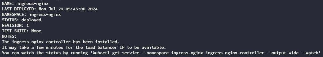 Install Ingress-nginx Berhasil