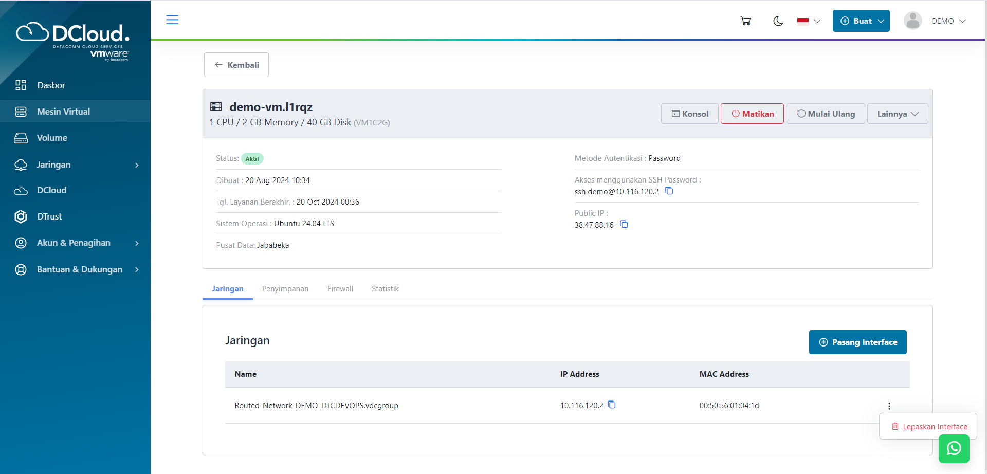 Halaman Detail Langganan