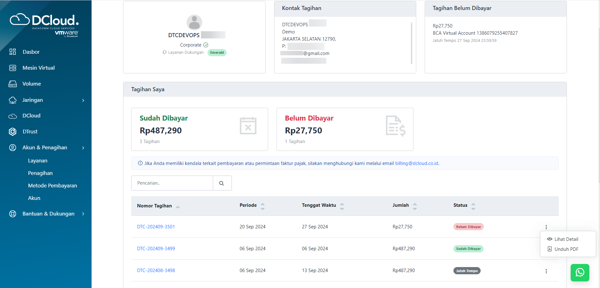 Halaman Pilihan Detail