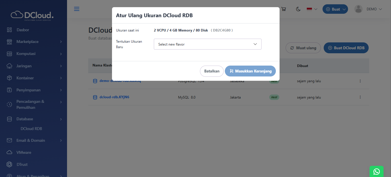 Halaman Upgarde Jumlah Node