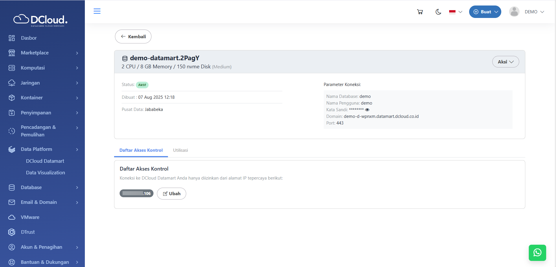 Menampilkan Detail DCloud Datamart - Dokumentasi DCloud