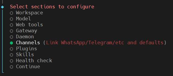 Konfigurasi Channels